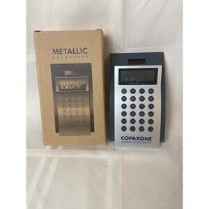 Copaxone Metallic Solar Powered Desktop Calculator Pharmaceutical Promo Silver